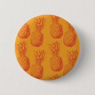 Seamless pattern with pineapples 6 cm round badge