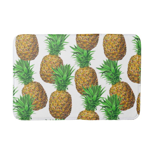 Seamless pattern with pineapples bath mat (Front)