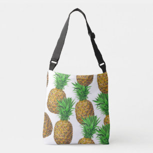 Seamless pattern with pineapples crossbody bag