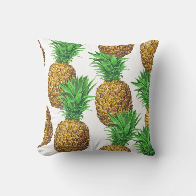 Seamless pattern with pineapples cushion (Front)