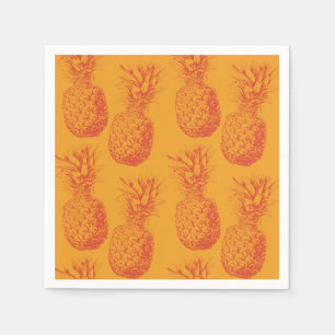 Seamless pattern with pineapples napkin