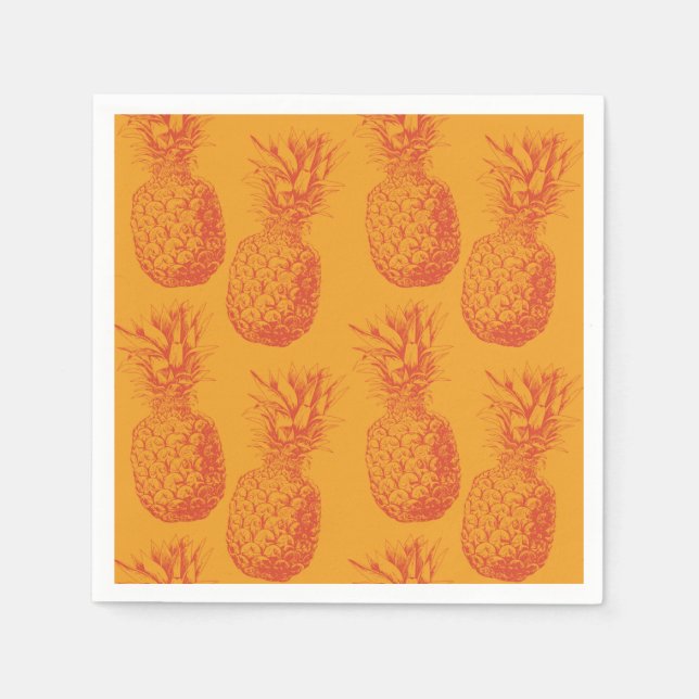 Seamless pattern with pineapples napkin (Front)