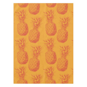 Seamless pattern with pineapples tablecloth