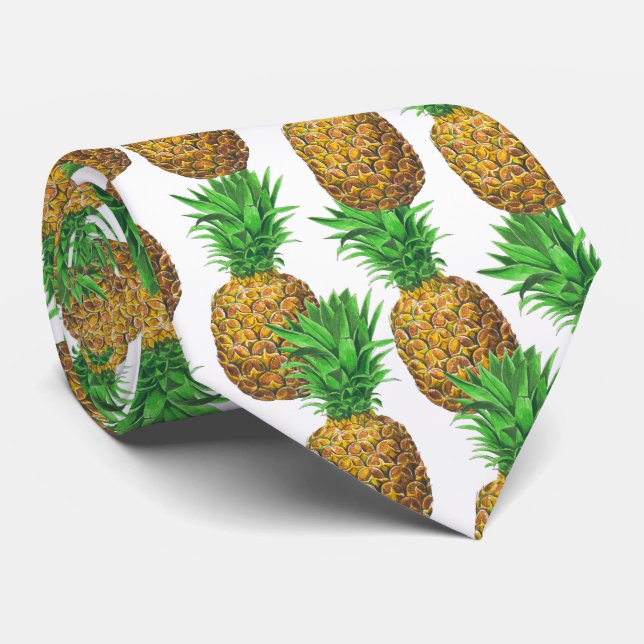 Seamless pattern with pineapples tie (Rolled)