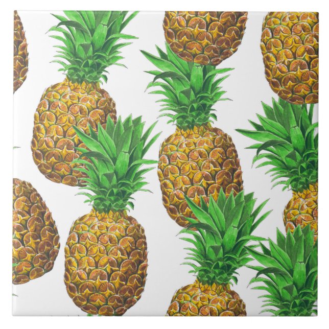 Seamless pattern with pineapples tile (Front)