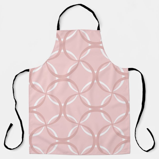 Seamless pattern with pink wavy lines apron (Front)