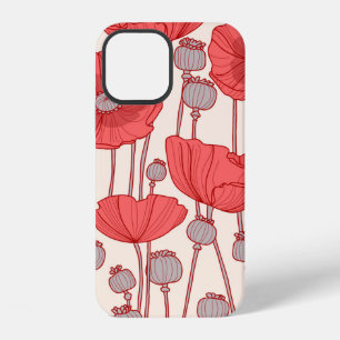 Seamless pattern with poppies. iPhone 12 case