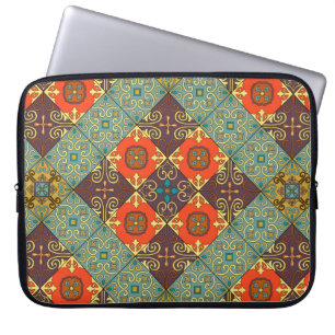 Seamless pattern with portuguese tiles in talavera laptop sleeve