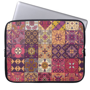 Seamless pattern with portuguese tiles in talavera laptop sleeve
