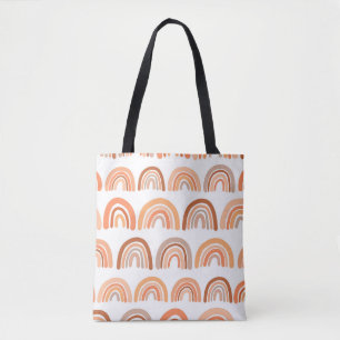 Seamless pattern with rainbow. Hand drawn texture. Tote Bag