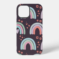 seamless pattern with rainbows and raindrops clip