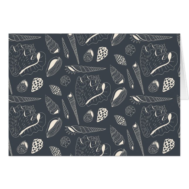 Seamless pattern with sea shells (Front Horizontal)