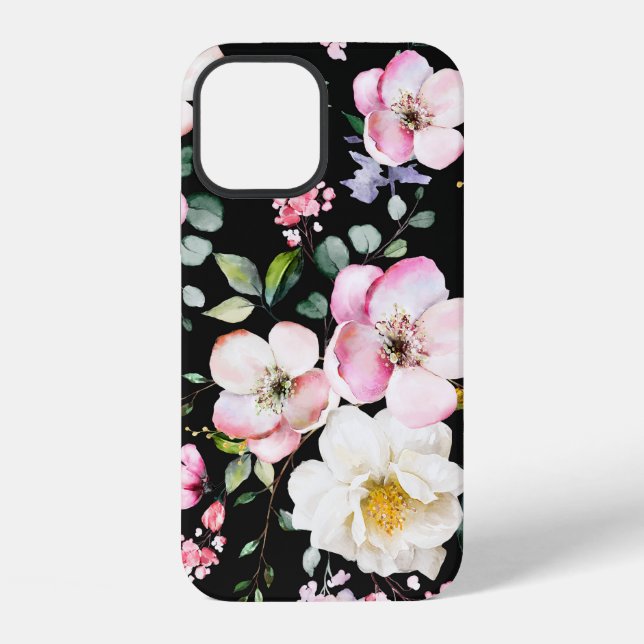 Seamless pattern with spring flowers and leaves. H iPhone Case (Back)