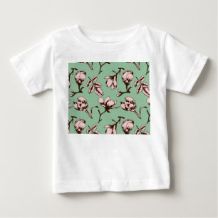 Seamless pattern with spring tree flower buds baby T-Shirt