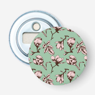 Seamless pattern with spring tree flower buds bottle opener