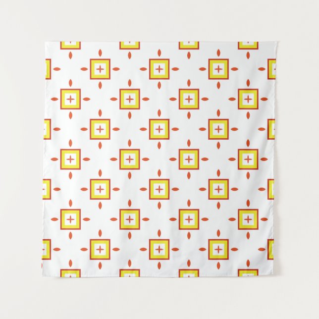 Seamless pattern with squares Abstract background  Tapestry (Front)
