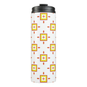 Seamless pattern with squares Abstract background Thermal Tumbler