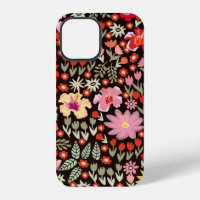 Seamless pattern with sunflowers asters tulips