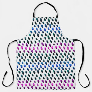 Seamless pattern with the watercolor colorful dots apron