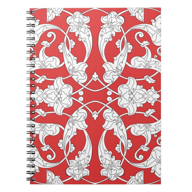 Seamless pattern with traditional turkish style iz notebook (Front)