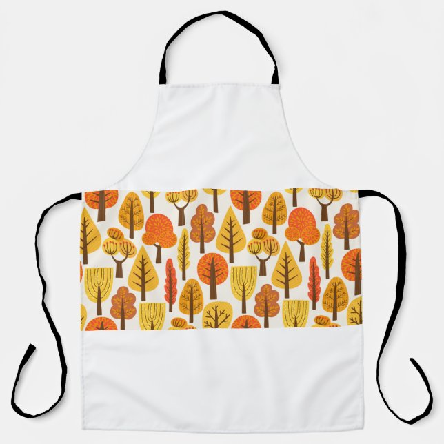 Seamless pattern with trees. Autumn Apron (Front)