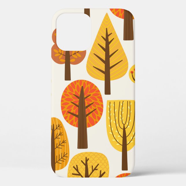 Seamless pattern with trees. Autumn Case-Mate iPhone Case (Back)