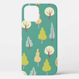 Seamless pattern with trees. coloured autumn trees iPhone 12 case