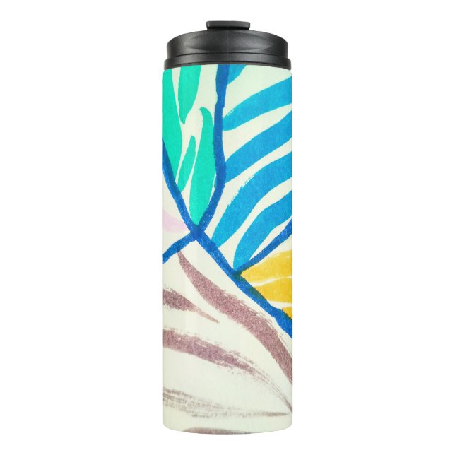 Seamless pattern with trees. coloured autumn trees thermal tumbler (Front)