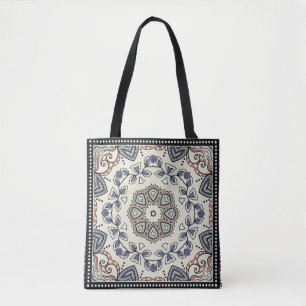 Seamless pattern with tribal ethnic mandala tote bag