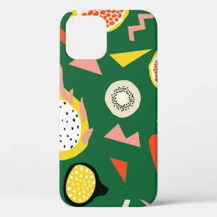 Seamless pattern with tropical fruits iPhone 12 case