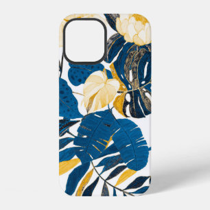 Seamless pattern with tropical leaves and flowers iPhone 12 case