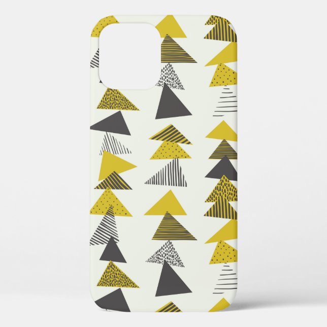 Seamless pattern with various triangles in retro s Case-Mate iPhone case (Back)