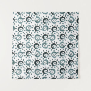 Seamless pattern with watercolor decorative elemen tapestry