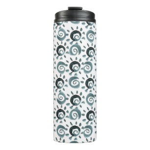 Seamless pattern with watercolor decorative elemen thermal tumbler