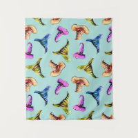 Seamless pattern with watercolor old hats,hand pai