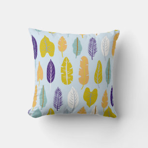 Seamless pattern with wild tropical rainforest pla cushion