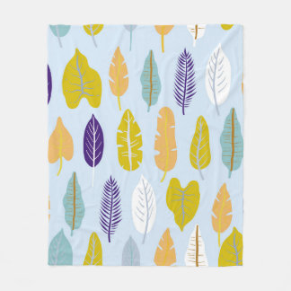 Seamless pattern with wild tropical rainforest pla fleece blanket