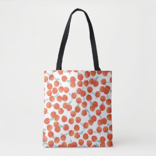 Seamless peach fruits, summer pattern. tote bag