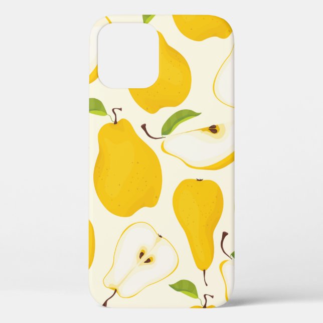 Seamless pear pattern. Different pears whole fruit Case-Mate iPhone Case (Back)