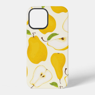 Seamless pear pattern. Different pears whole fruit iPhone 12 Case