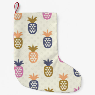 Seamless Pineapples Vintage Pattern Design Small Christmas Stocking
