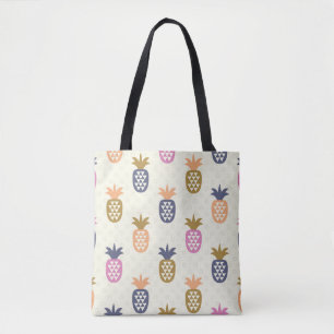 Seamless Pineapples Vintage Pattern Design Tote Bag