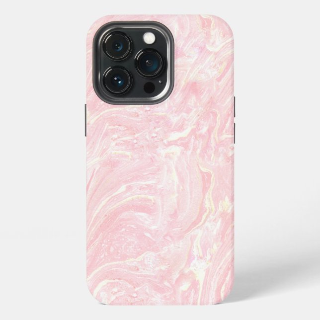 Seamless Pink Marble Pattern iPhone Case (Back)