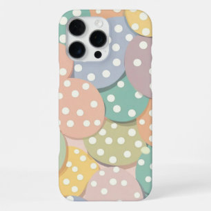 Seamless Polka Dot Pattern in Pastel Colours iPhone 16 Pro Max Case