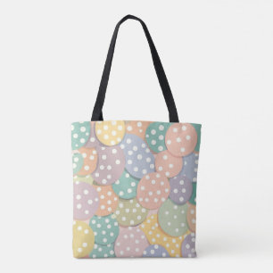 Seamless Polka Dot Pattern in Pastel Colours Tote Bag