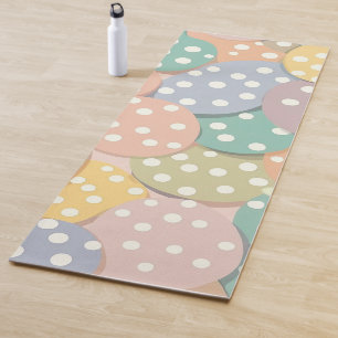 Seamless Polka Dot Pattern in Pastel Colours Yoga Mat