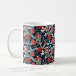 Seamless Pomegranate Fruit Pattern Coffee Mug