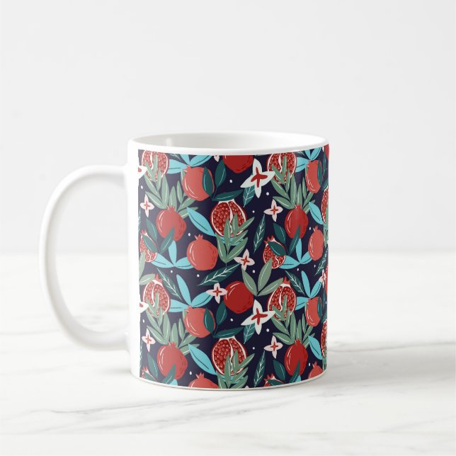 Seamless Pomegranate Fruit Pattern  Coffee Mug (Left)
