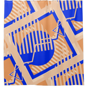 Seamless Pop Art Pattern. Abstract Color Texture w Shower Curtain