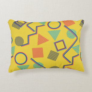 Seamless Pop Art Pattern. Abstract Colorful Textur Decorative Cushion